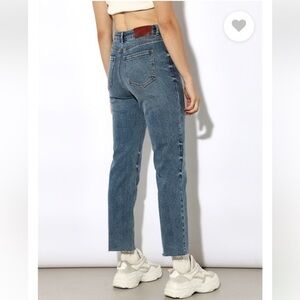 ONLY Erin High Waisted Straight Leg Blue Jeans Size 30 Cotton